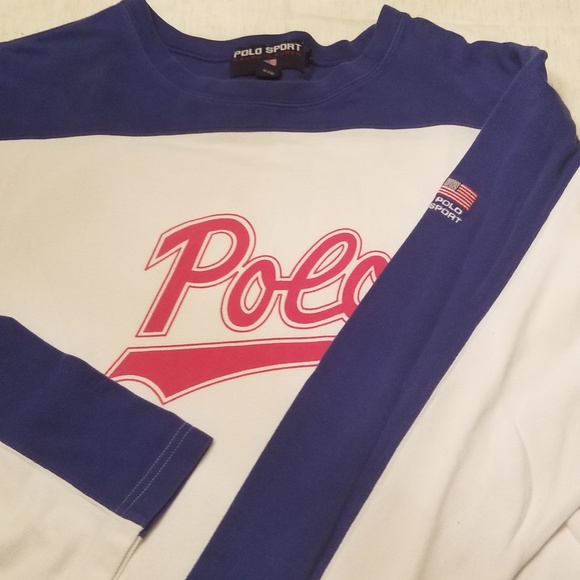 Vintage Circa 1996 Polo Sport Pull Over with Flag - Picture 2 of 6